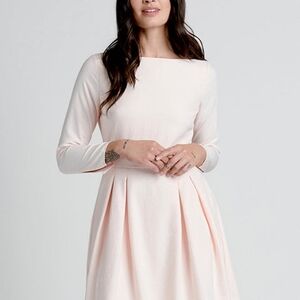 Modcloth Soft Pink Long Sleeve Dress